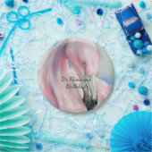 Assiettes En Carton Flamant rose rose Pastel Art (Fête)
