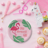 Assiettes En Carton Flamant rose rose tropical (Fête)