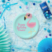 Assiettes En Carton Flamant rose Tropical Plaques d'anniversaire 1er (Fête)