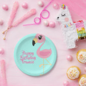 Assiettes En Carton Flamant rose Tropical Plaques d'anniversaire 1er (Fête)