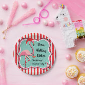 Assiettes En Carton Flamant rose tropical Plaques de fête de Noël (Fête)