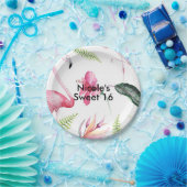 Assiettes En Carton Flamant rose Tropiques Été Anniversaire Fête Éléga (Fête)