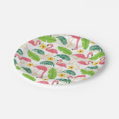 Assiettes En Carton Flamants roses en Plaque Papier Paradise (Angle)