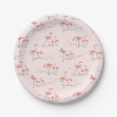 Assiettes En Carton Flamants roses Pink Plate multi-papier (Devant)