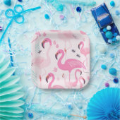 Assiettes En Carton Flamants roses roses (Fête)
