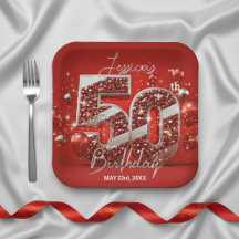 Flambant rouge et argent 50e anniversaire