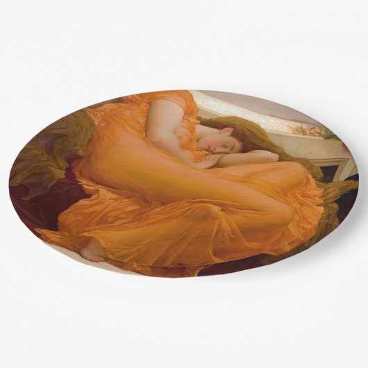 Assiettes En Carton Flaming June (par Frederic Leighton) (Angle)