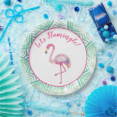 Assiettes En Carton Flamingle Flamant rose plaque de papier tropicale (Fête)