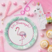 Assiettes En Carton Flamingle Flamant rose plaque de papier tropicale (Fête)
