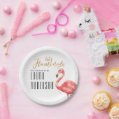 Assiettes En Carton Flamingle Gold Parties scintillant Fête des mariée (Fête)