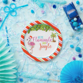 Assiettes En Carton Flamingle & Jingle Christmas Party Plaque papier - (Fête)