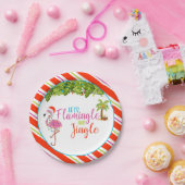Assiettes En Carton Flamingle & Jingle Christmas Party Plaque papier - (Fête)