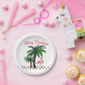 Assiettes En Carton Flamingo Christmas party plates (Fête)