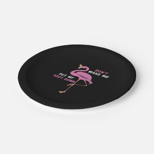 Assiettes En Carton Flamingo | Flamingo With Glasses Dont Make Me Put (Angle)