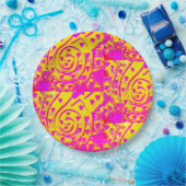 Assiettes En Carton Flamme Spirale ! (Fête)