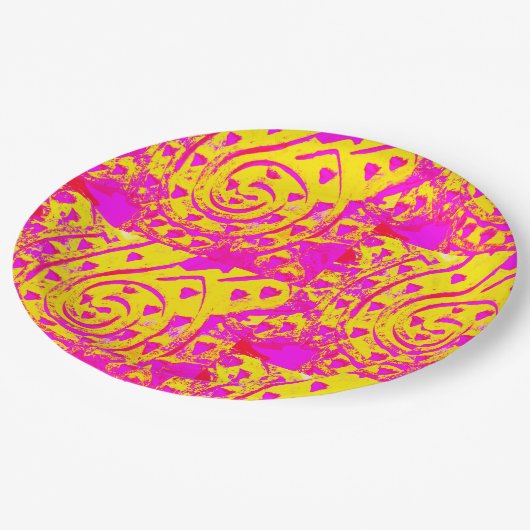 Assiettes En Carton Flamme Spirale ! (Angle)