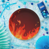 Assiettes En Carton Flammes (Fête)