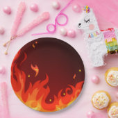 Assiettes En Carton Flammes (Fête)