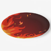 Assiettes En Carton Flammes (Angle)