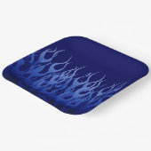 Assiettes En Carton Flammes de course cool Blue Automotive (Angulaire)