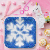 Assiettes En Carton Flammes de neige bleu froid du Pôle Nord | neige m (Fête)