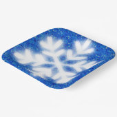 Assiettes En Carton Flammes de neige bleu froid du Pôle Nord | neige m (Angulaire)