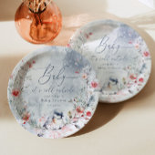 Assiettes En Carton Flammes de neige d'hiver Bébé son froid à l'extéri