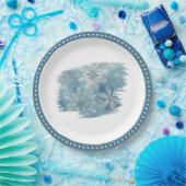 Assiettes En Carton Flammes de neige d'hiver Noël (Fête)