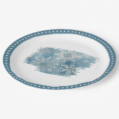 Assiettes En Carton Flammes de neige d'hiver Noël (Angle)