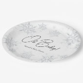 Assiettes En Carton Flammes de neige d'hiver Oh bébé (Angle)