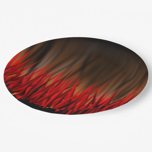 ASSIETTES EN CARTON FLAMMES D'INCENDIE (Angle)