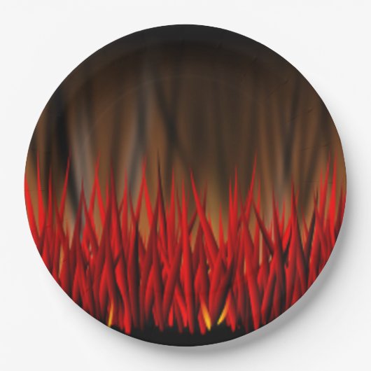 ASSIETTES EN CARTON FLAMMES D'INCENDIE (Devant)