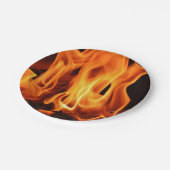 Assiettes En Carton Flammes du feu de gril de BBQ (Angle)