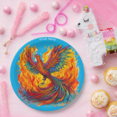 Assiettes En Carton Flammes Phoenix de l'Imaginaire mignon (Fête)