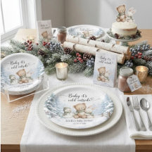 Flandre hivernale flocons de neige Baby Shower en