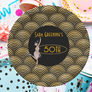 Assiettes En Carton Flapper des années 20 Années 20 Grande Gatsby 1920