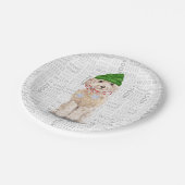 Assiettes En Carton Fleas Navidog Cockapoo Noël Père Noël (Angle)