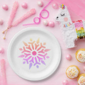 Assiettes En Carton Flèche arc-en-ciel (Fête)