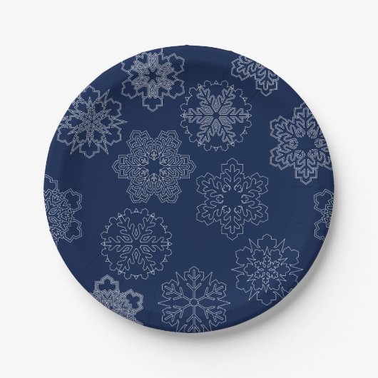 Assiettes En Carton Flèche de neige (Devant)