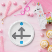 Assiettes En Carton Flèche directionnelle minimaliste moderne géométri (Fête)