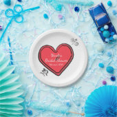 Assiettes En Carton Flèche moderne & Coeur Valentines Chic Custom Part (Fête)