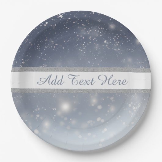 Assiettes En Carton Flèches blanches de Noël (Devant)