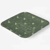 Assiettes En Carton Flèches de cerfs Motif V2 Green ID861 (Angulaire)