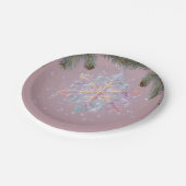 Assiettes En Carton Flèches de neige violette d'hiver moderne Baby sho (Angle)