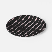 Assiettes En Carton Flèches roses et noires Wild ONE Girl Fête d'anniv (Angle)