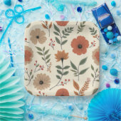 Assiettes En Carton fleur (Fête)