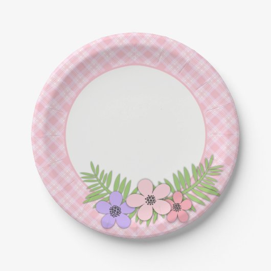 Assiettes En Carton Fleur (Devant)