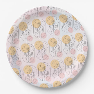 Assiettes En Carton Fleur