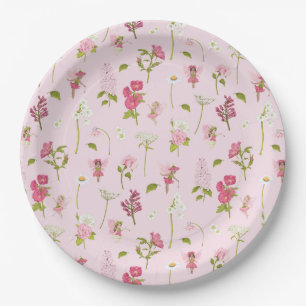 Assiettes En Carton Fleur aquarelle