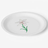 Assiettes En Carton Fleur blanche (Angle)